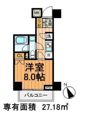 パークアクシス門前仲町の物件間取画像